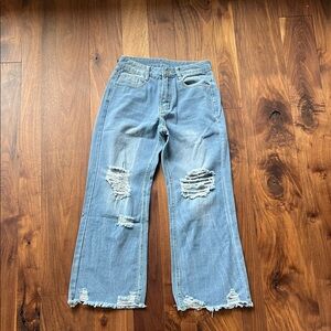 Distressed Blue Women's Jeans